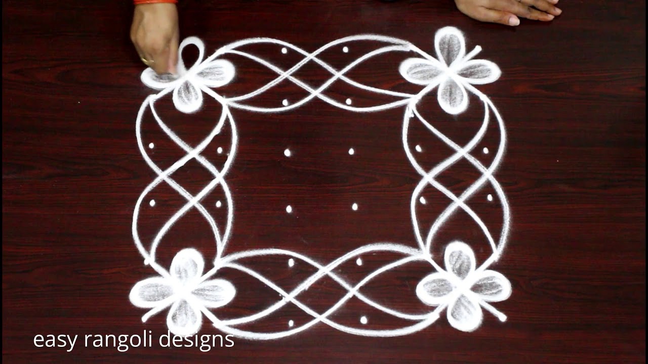 Muggulu kolam design ideas 6 dot rangolis by easy rangoli design
