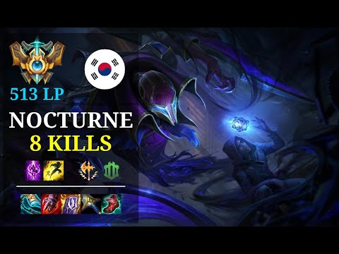 Nocturne Mid vs LeBlanc - 8 kills - Xiao Dun Shou KR Challenger (513 LP) Patch 11.5