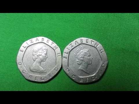 GREAT BRITAIN 20 PENCE COINS