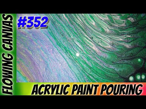 (352) Peacock Palette Straight Pour Acrylic Pour Fluid Art