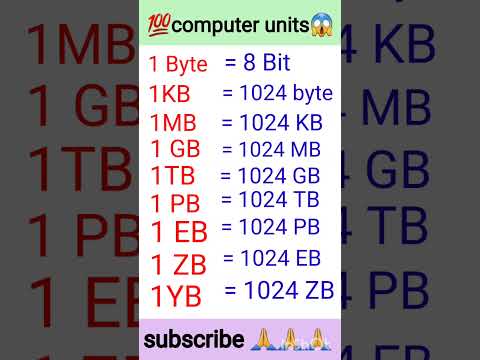 Unite of computer memory 🖥 measurements ll BIT, BYTE, KB, MB, GB, TB, PB, EB, ZB, YB,ll #hivescholar