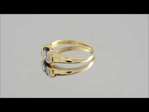 9ct Gold Sapphire And Diamond Ring - D6417