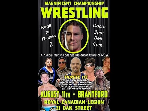 Robbie Reckless and Marc Krieger w/Beautiful Bea vs Jim Nye and Buck Gunderson - MCW - Brantford