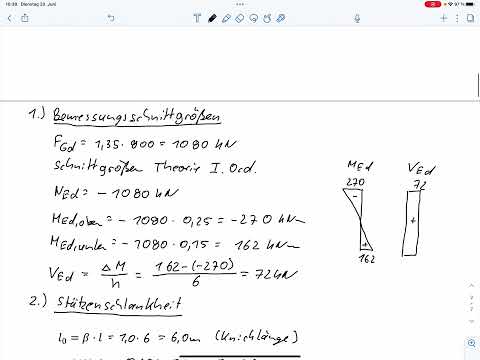 Aufg13 - Biegebemessung einer Stütze (Klausur SoSe 2023)