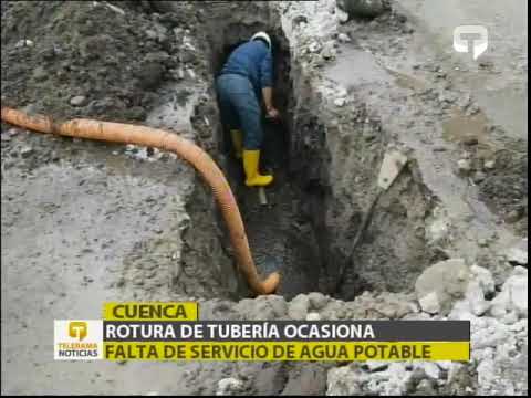 Rotura de tubería ocasiona falta de servicio potable