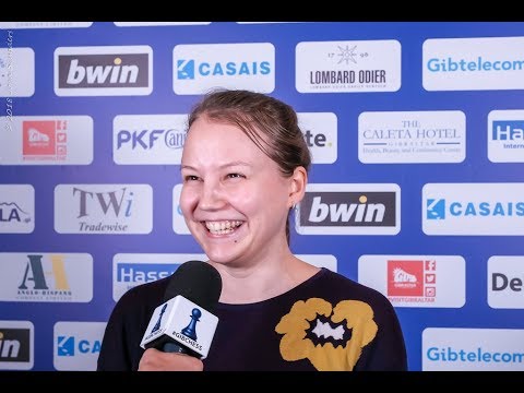 Round 9 Gibraltar Chess post-game interview with Valentina Gunina