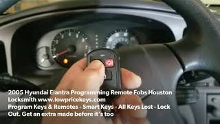Locksmith Houston Katy Sugar Land - 2005 Hyundai Elantra Programming Remote Fobs