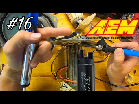 The R32 Skyline GTS-T RB20 gets a AEM 50-1000 340lph High Flow In-Tank Fuel Pump Its kinda a How To