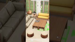 Easy Large Square Coffee Table: Sims 4 Quick Tips Build Tutorial & Hacks #Shorts #Shorts28