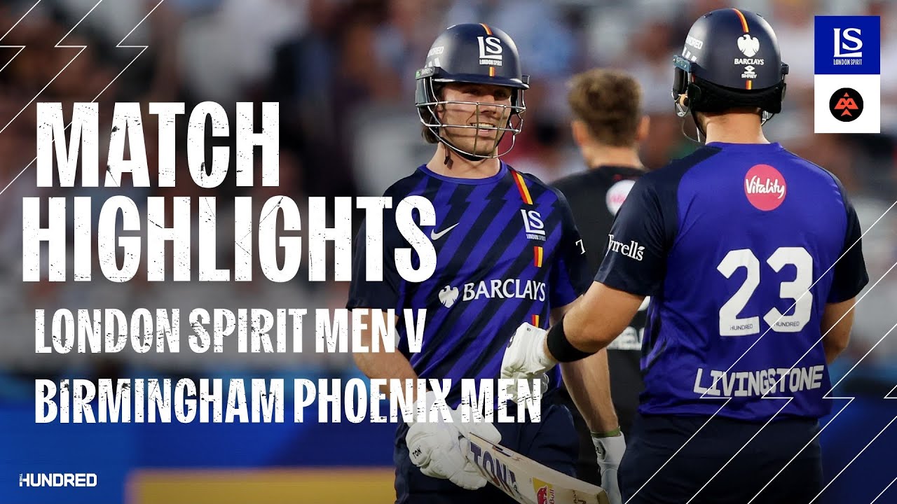 London Spirit Men beat Birmingham Phoenix by 7 wickets as Liam Livingstone and Dewald Brevis shine