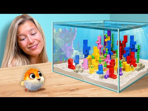 I Built LEGO Minecraft for a Real Pufferfish
