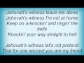 Eels - Jehovah's Witness Lyrics