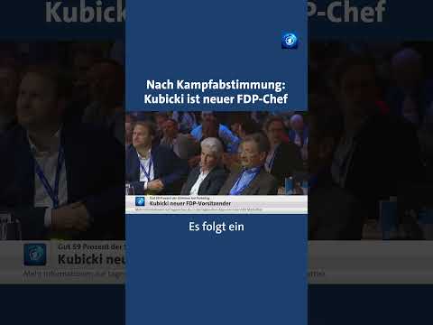 Neuer FDP-Chef gewählt #tagesschau #nachrichten  #news  #fdp #kubicki