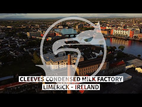 🇮🇪 Cleeves Condensed Milk Factory and Thomond Park Stadium - 4K Drone view
