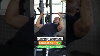 Full PUSH WORKOUT✅Push Pull Legs✅ #pushworkout #ppl #pushpulllegs #workouttips #gymbeginner #shorts