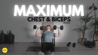 Chest Workout With Dumbbells - At Home No Bench | Serious Follow Along Home Full Workout