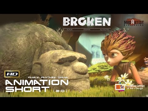 CGI 3D Animated Short Film "BROKEN: ROCK PAPERS SCISSORS" Cute Fantasy Animation by Ringling College