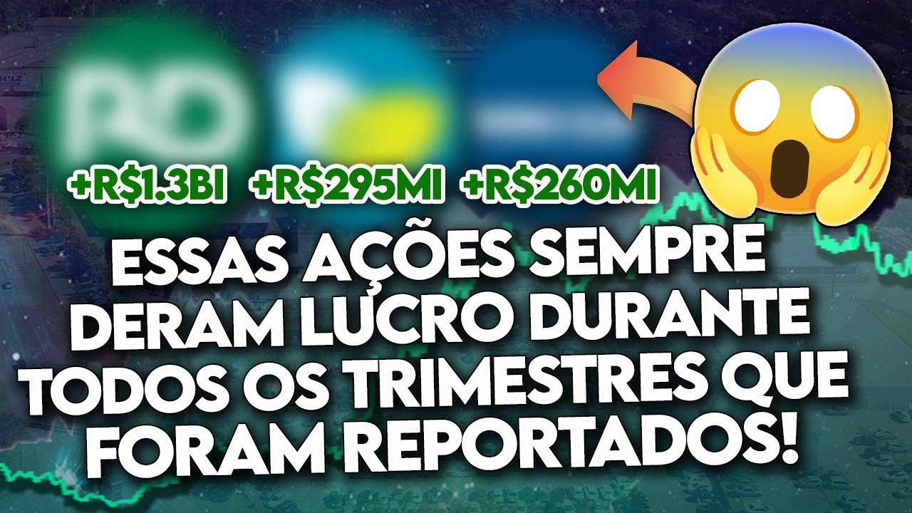 Conheça 5 AÇÕES que NUNCA DERAM PREJUÍZO! (Empresas FORTES que SEMPRE DERAM LUCRO!) - TOP 5
