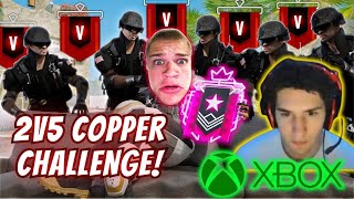 Jynxzi & Ricci 2v5 Xbox Copper Players in Rainbow Six Siege (IMPOSSIBLE Challenge)