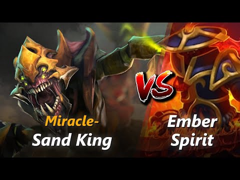 Miracle- mid Sand King vs Ember Spirit | First 10 minutes