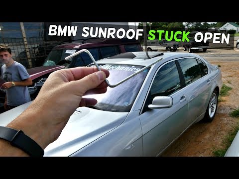 SUNROOF STUCK OPEN HOW TO MANUALLY CLOSE BMW E65 E66