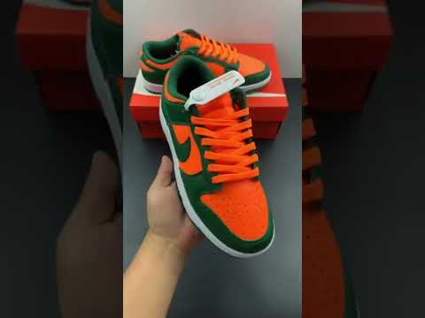 Nike Dunk Low Miami Hurricanes Team Dark Green Team Orange White