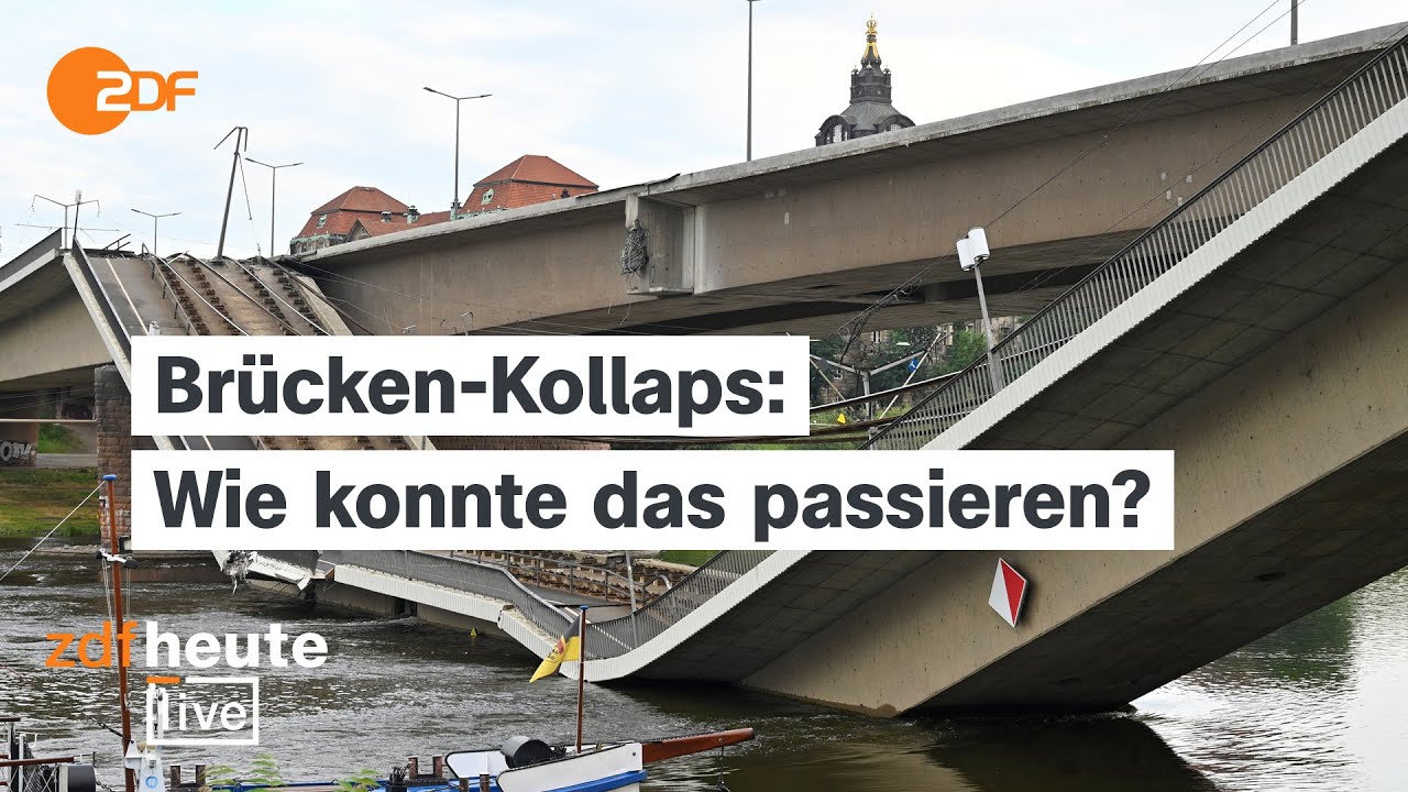 Brücken-Kollaps in Dresden: Wie es zum Teil-Einsturz der Carolabrücke kommen konnte | ZDFheute live