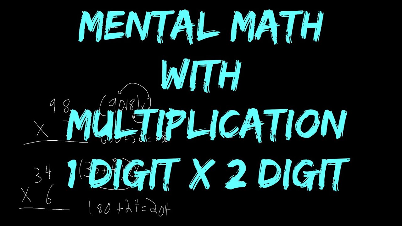 MENTAL MATH | Multiplication 2 digit by 1 digit | Arithmetic | Math Tricks