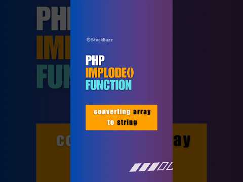 Beginner Tutorial Php Implode Function Converting Arrays To Strings Php Shorts Phptutorial