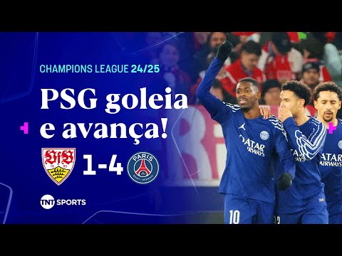 Gols e lances de Stuttgart x PSG