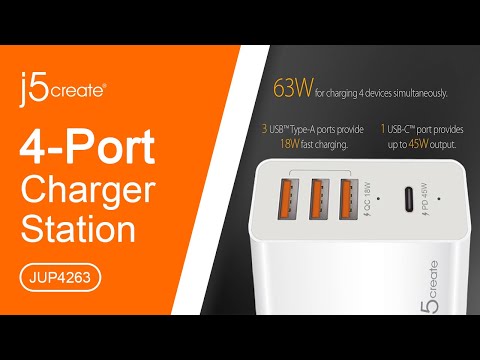 j5create® 4 Port PD Super Charger JUP4263