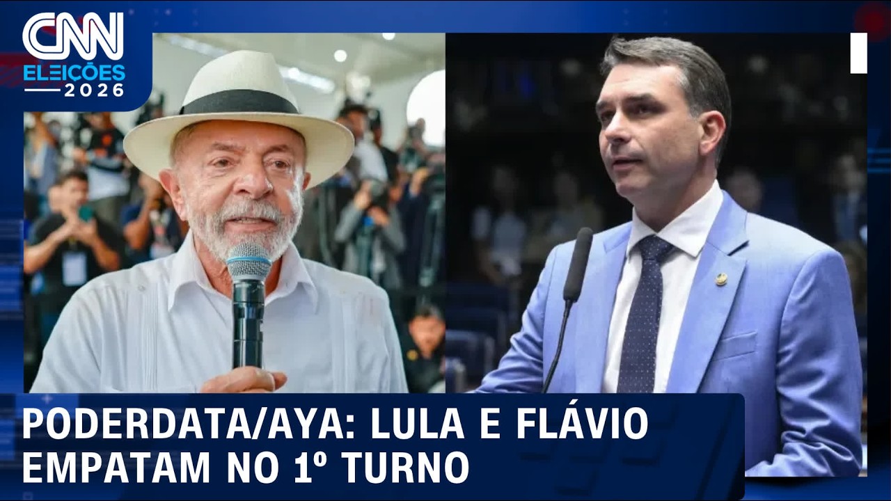 PoderData/AYA: Lula tem 45% dos votos válidos no 1º turno; Flávio, 43% | CNN NEWSROOM