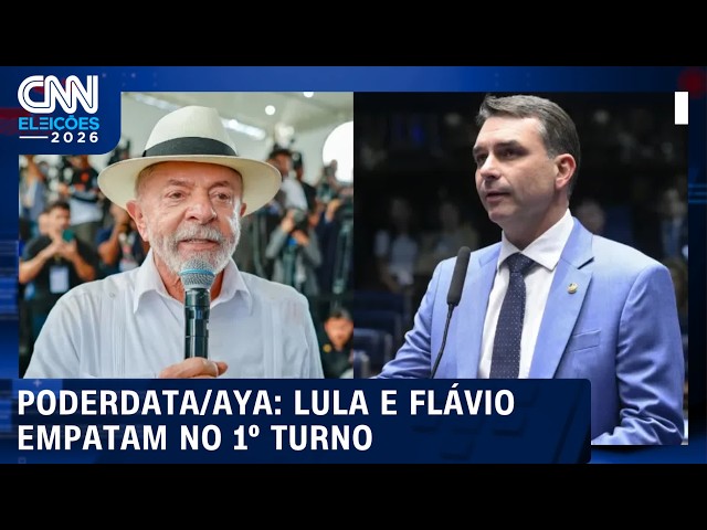 PoderData/AYA: Lula tem 45% dos votos válidos no 1º turno; Flávio, 43% | CNN NEWSROOM