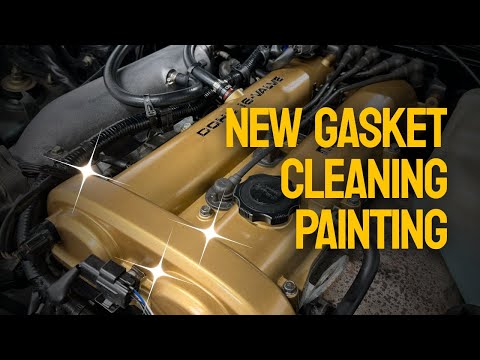 Mazda Miata / MX-5 Valve Cover Gasket Replace (+Cleaning, and painting it Gold!)