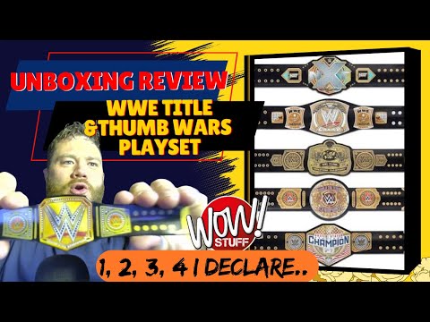 Unboxing NEW WWE Title Slapbands & Thumbwars Playset - Wow Stuff