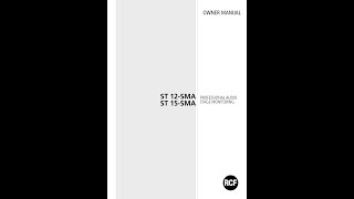 RCF ST 15-SMA (01) PDF MANUAL