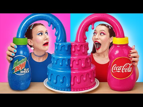 NEW 123 GO! 🌈ONE COLOR FOOD CHALLENGE 🤯🍕 | Eating Only One Color for 24 Hours!