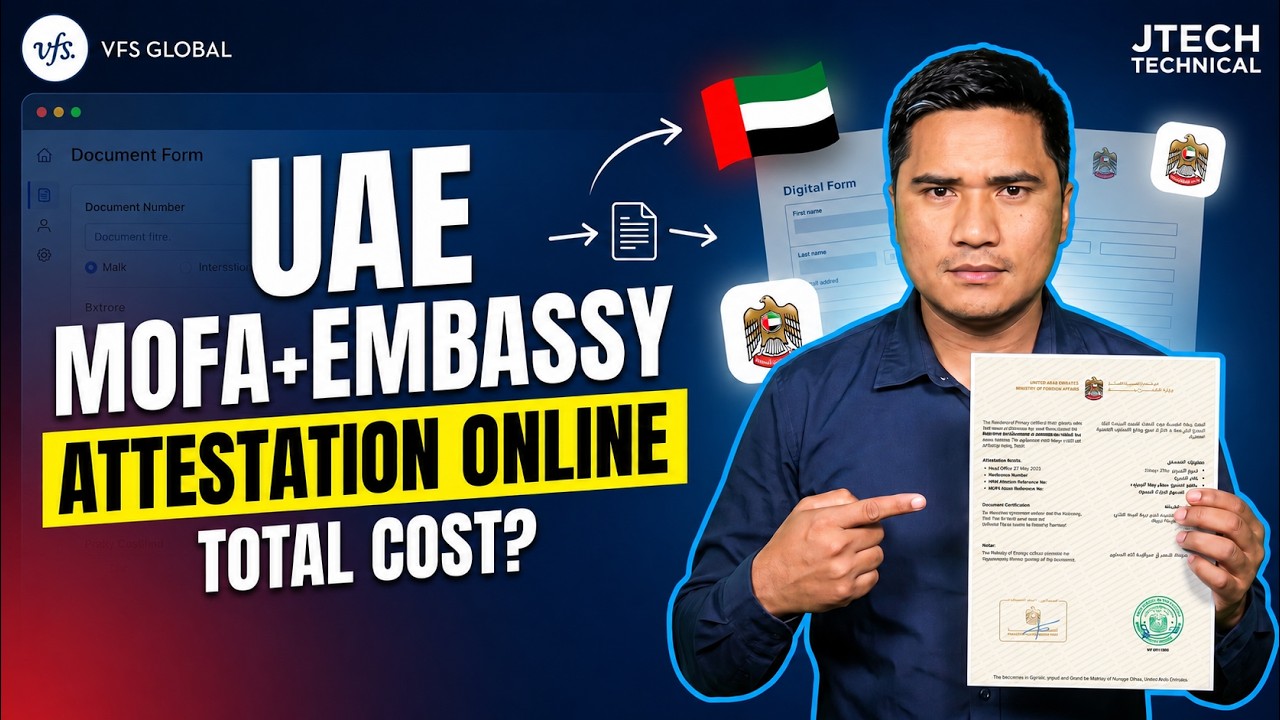 How To MOFA Embassy Stamping Via VFS UAE | Full Process Step By Step 2026 ||