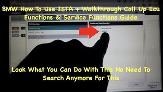 BMW ISTA D How To Use ISTA D Service Functions & Call Up Ecu Functions Walkthrough For E46 E39 E53
