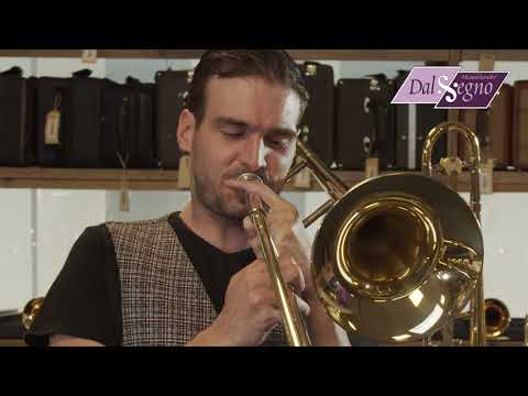 Bb Tenor Trombone Large Bore W Abs Case Gold Lacquer Chrome Plated Inner Slides 2 Year Warranty image 3
