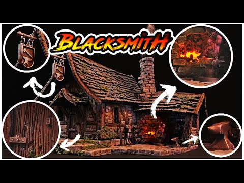 Dwarven Blacksmith Wargaming Terrain! FREE STL files! 🛠🏆