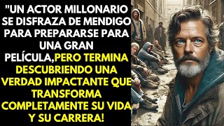 "UN ACTOR MILLONARIO SE DISFRAZA DE MENDIGO PARA PREPARARSE PARA UNA GRAN PELÍCULA..PERO TERMINA..'