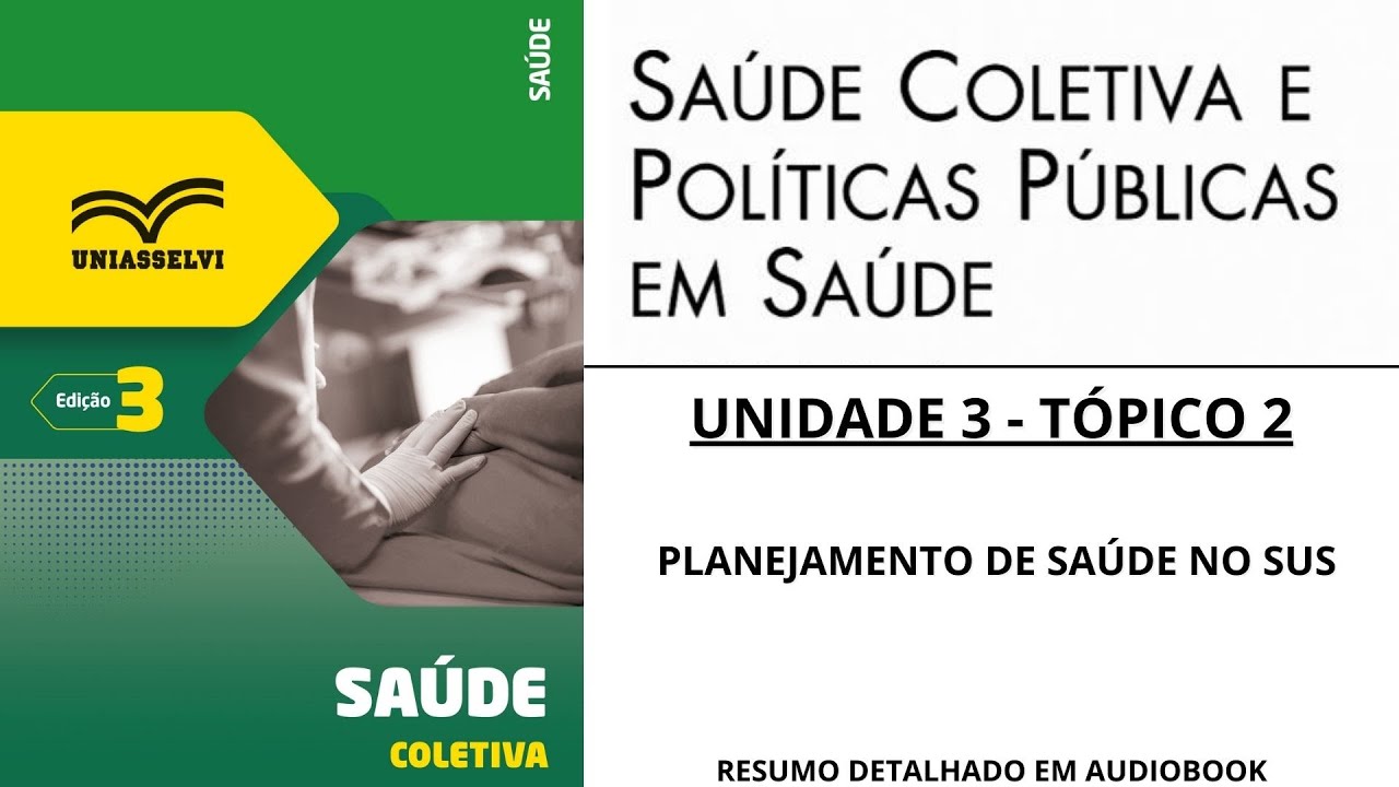 [08] SAÚDE COLETIVA E POLÍTICAS PÚBLICAS EM SAÚDE - UNIDADE 3 TÓPICO 2 (resumo em audiobook)