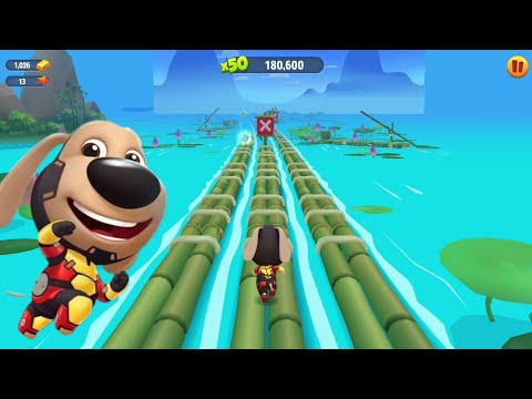 Talking Tom Gold Run Chinese Water World Vs Sea Stars Vs Iron Ben Android Pad Full Screen Gameplay