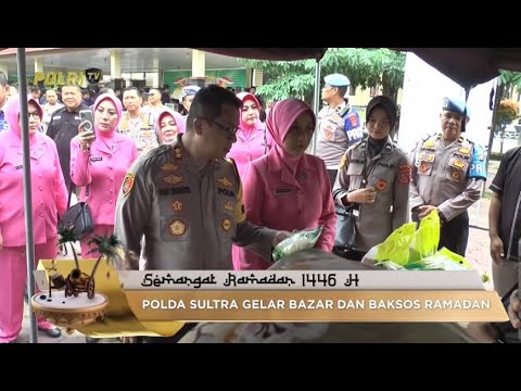 POLDA SULTRA GELAR BAZAAR RAMADAN DAN BAKSOS