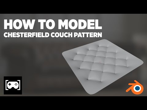HOW TO MODEL CHESTERFIELD COUCH PATTERN | BLENDER