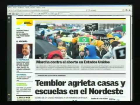 PÁGINA 3  - Resumen Noticias En Portada - Sismo en R. Dominicana - 24 Enero 2012.