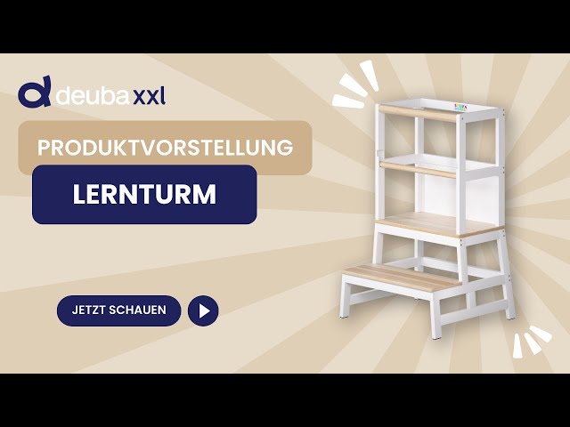 Video teaser for SPIELWERK® Lernturm Barn Kiefernholz 93x56x49cm