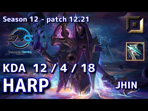 【KRサーバー/C1/ペンタキル】DFM Harp ジン(Jhin) VS ヴァルス(Varus) BOT - Patch12.21 KR Ranked【LoL】