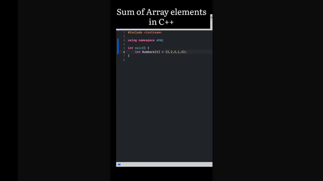 Find the Sum of All the Elements of an Array in c++ | #C++ #Program